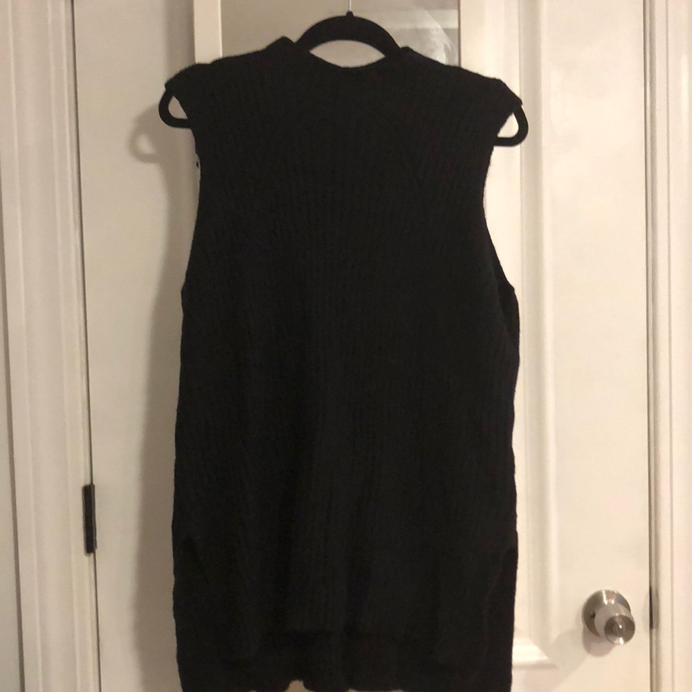 Black sleeveless sweater